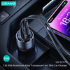 Tẩu Sạc Dành Cho Ô Tô USAMS CC176 C36 95W (USB-A + Type-C, Transparent, with Light)