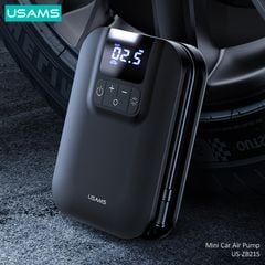 Máy Bơm Lốp Xe Hơi USAMS ZB215 (5000mAh, with LED Light, 80W)