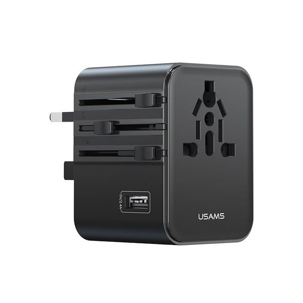 Củ Sạc Du Lịch 2C+1A USAMS CC308 17W (US/AU/UK/EU)
