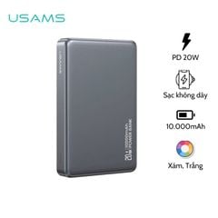 Pin Dự Phòng Không Dây USAMS CD242 10000mAh 20W (Wireless Charging 15W)