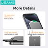 Pin Dự Phòng USAMS CD227 5000mAh 20W (Siêu Mỏng, Digital Display, Kèm Cáp C to C, Từ tính)