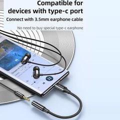 Đầu chuyển Type-C to Audio 3.5mm USAMS AU16