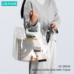 Gậy Selfie Tripod có Remote điều khiển USAMS ZB256 Wireless Selfie Stick With Tripod (Max Length: 1.13m)