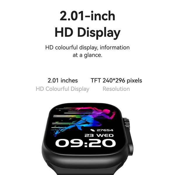 Đồng Hồ Thông Minh USAMS AT03 (2.01″ IPS Display, Bluetooth v5.0, Intelligent Life Monitoring, AAC Hi-fi Speaker, Bluetooth Speakerphone Call, Notification Synchronization, Intelligent Voice Assistant, Control Phone to Take Photos, Play Mini-Games)