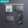 Pin Dự Phòng USAMS CD227 5000mAh 20W (Siêu Mỏng, Digital Display, Kèm Cáp C to C, Từ tính)
