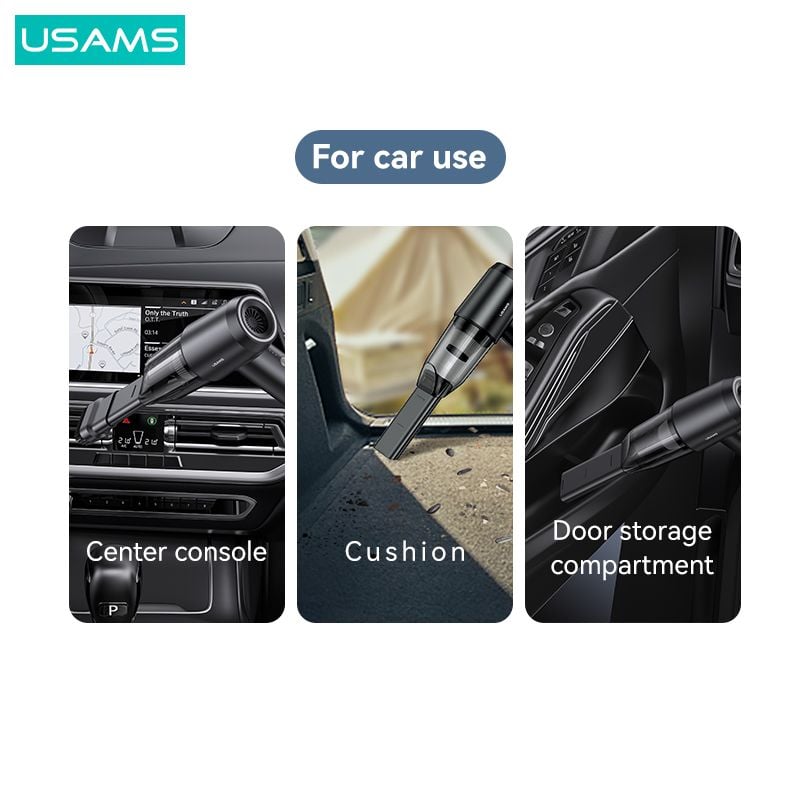 Máy Hút Bụi Dành Cho Ô Tô USAMS ZB291 (6000Pa, 4000mAh, 80dB)