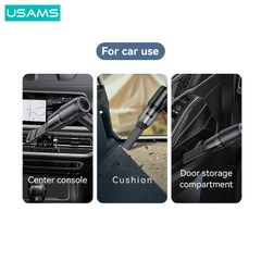 Máy Hút Bụi Dành Cho Ô Tô USAMS ZB291 (6000Pa, 4000mAh, 80dB)