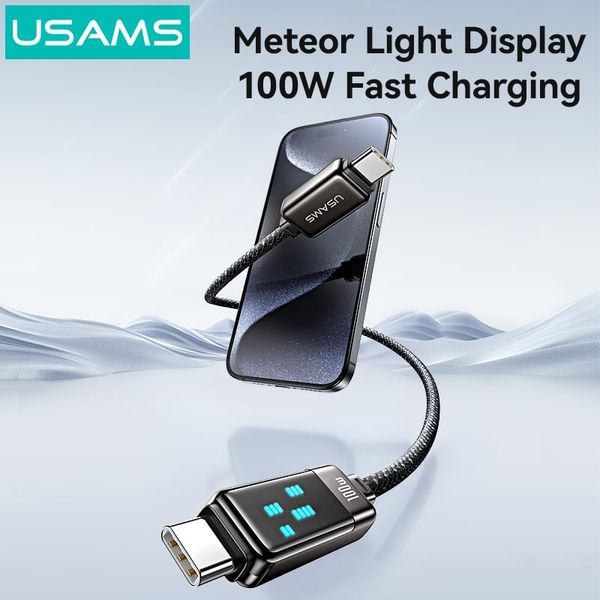Cáp sạc nhanh USAMS SJ744 Type-C To Type-C 100W Zinc Alloy Meteor Series