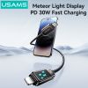 Cáp sạc nhanh USAMS SJ743 Type-C To Lightning 30W Zinc Alloy Meteor Series