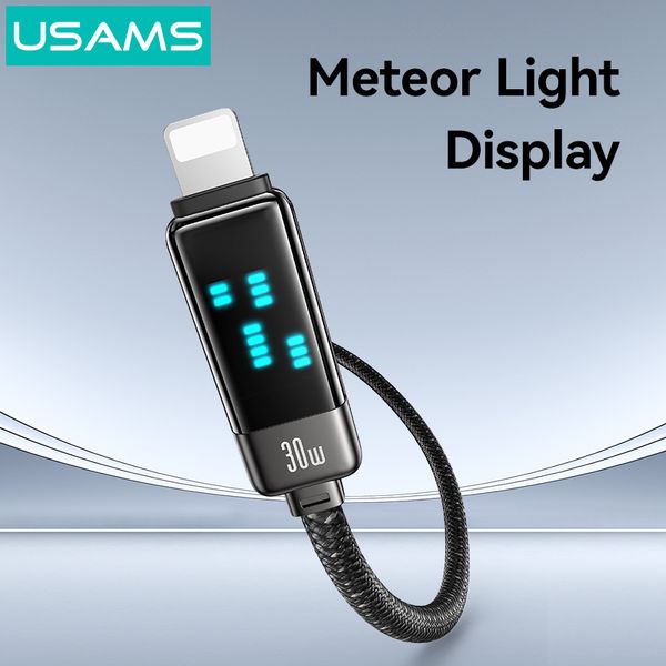 Cáp sạc nhanh USAMS SJ743 Type-C To Lightning 30W Zinc Alloy Meteor Series