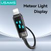 Cáp sạc nhanh USAMS SJ743 Type-C To Lightning 30W Zinc Alloy Meteor Series