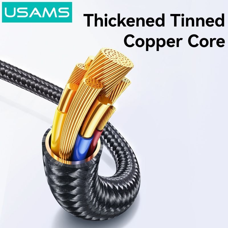 Cáp sạc nhanh USAMS SJ744 Type-C To Type-C 100W Zinc Alloy Meteor Series