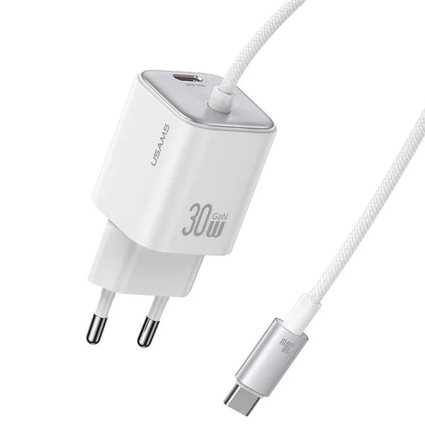 Củ Sạc Nhanh GaN USAMS CC271 30W (With Type-C Built-in cable)