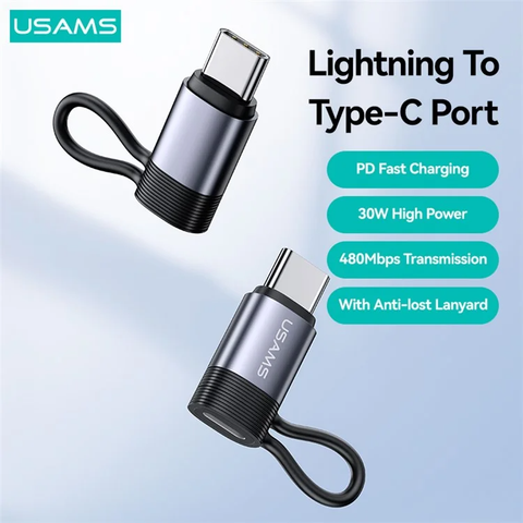 Đầu chuyển Lightning to Type C USAMS SJ677 AU17 PD 30W