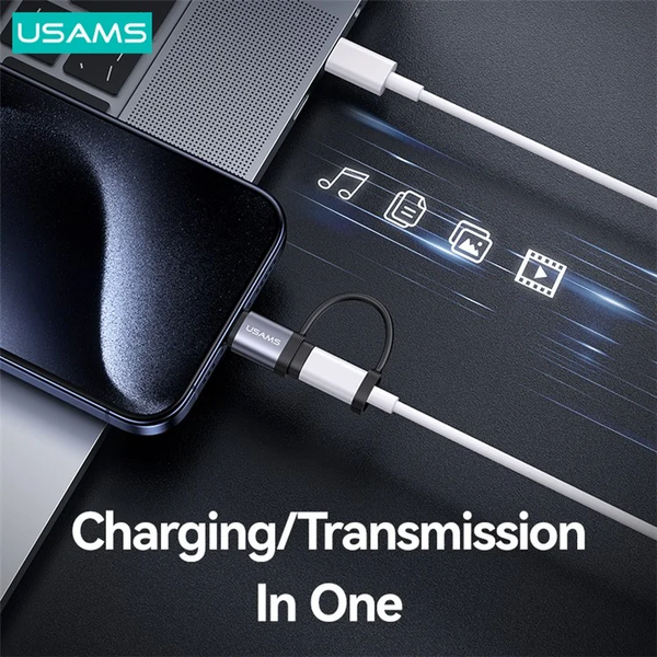 Đầu chuyển Lightning to Type C USAMS SJ677 AU17 PD 30W