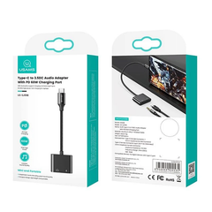 Đầu chuyển Type-C to Audio 3.5 DC USAMS AU15 + PD 60W