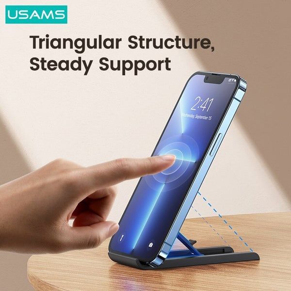 Đế giữ điện thoại xếp gọn USAMS ZJ070 Spring Folding Desktop Tablet/Phone Stand