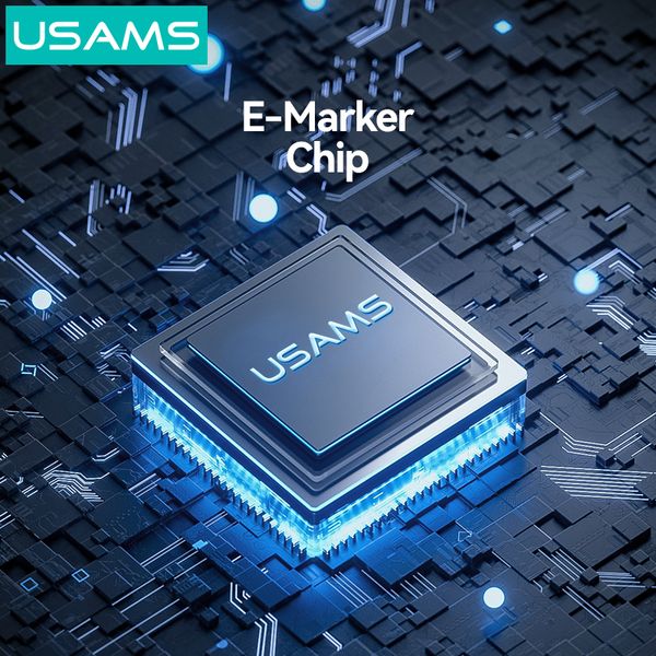 Cáp sạc nhanh USAMS SJ742 Type-C To Type-C 100W Digital Display Zinc Alloy HX Series