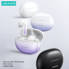 Tai nghe không dây TWS USAMS XD19 (Bluetooth v5.3, 6H, Dual-Mic ENC)