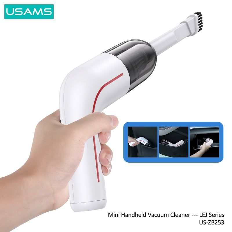 Máy hút bụi cầm tay Mini USAMS ZB253 Mini Handheld Vacuum Cleaner - LEJ Series (5500Pa, 4000mAh)