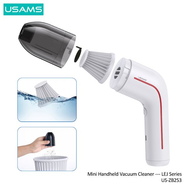 Máy hút bụi cầm tay Mini USAMS ZB253 Mini Handheld Vacuum Cleaner - LEJ Series (5500Pa, 4000mAh)