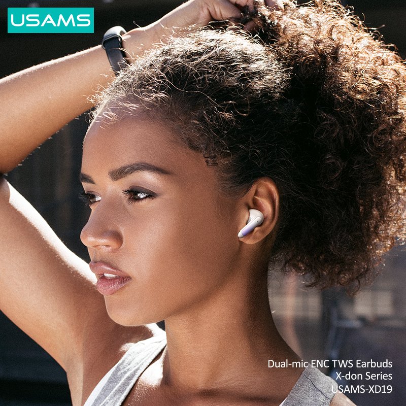 Tai nghe không dây TWS USAMS XD19 (Bluetooth v5.3, 6H, Dual-Mic ENC)