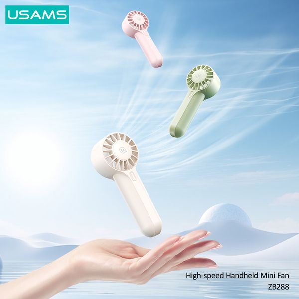 Quạt mini cầm tay USAMS ZB288 High-speed Handheld Mini Fan (1200mAh, 3.5W, 4.7H)