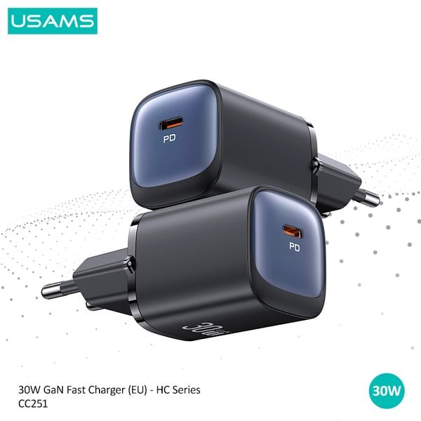 Củ Sạc Nhanh 1C USAMS CC251 30W (PD3.0)