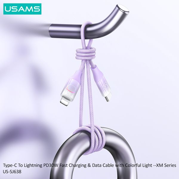 Cáp sạc nhanh USAMS SJ638 Type-C To Lightning PD30W XM Series