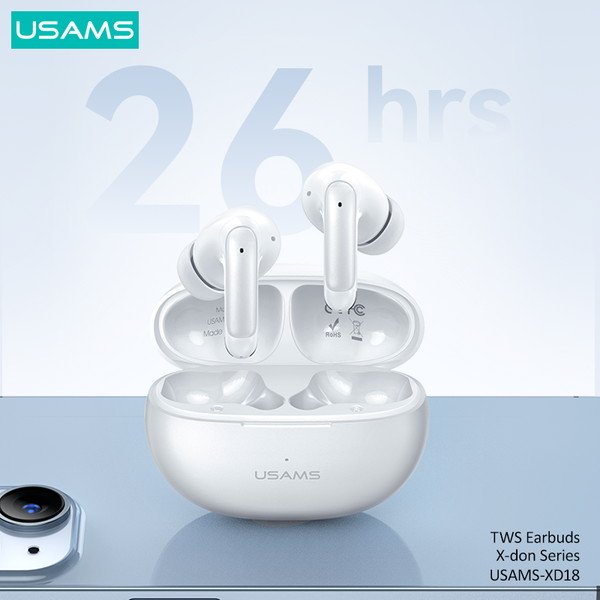 Tai nghe không dây TWS USAMS XD18 (Bluetooth v5.3, 6H)
