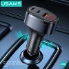 Tẩu Sạc Xe Hơi USAMS CC257 C42 100W 3 Cổng Aluminum Alloy Fast Car Charger