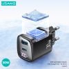 Củ Sạc Nhanh USAMS CC229 2 Cổng A+C 30W GaN Digital Display Fast Charger