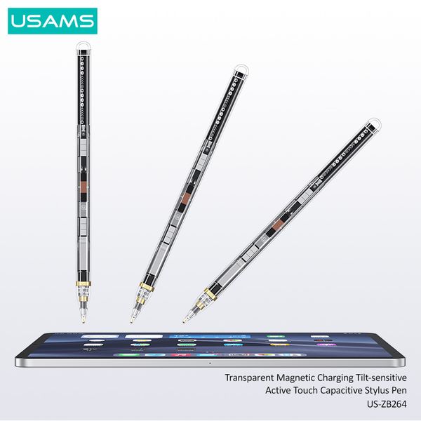Bút Cảm Ứng Cho iPad USAMS ZB264 (Bluetooth v5.1, Trong Suốt, 8H, 100mAh)