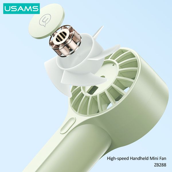 Quạt mini cầm tay USAMS ZB288 High-speed Handheld Mini Fan (1200mAh, 3.5W, 4.7H)
