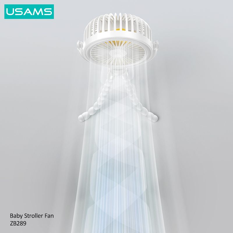 Quạt để bàn, treo xe đa dụng USAMS ZB289 (2000mAh, 4W, 3.5H)