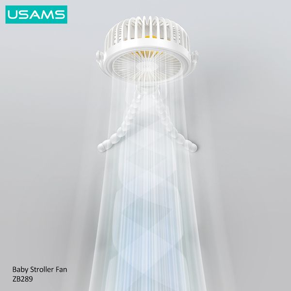 Quạt để bàn, treo xe đa dụng USAMS ZB289 (2000mAh, 4W, 3.5H)