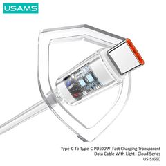 Cáp sạc nhanh USAMS SJ660 Type-C To Type-C PD100W Cloud Series