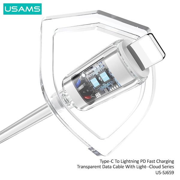 Cáp sạc nhanh USAMS SJ659 Type-C To Lightning Cloud Series