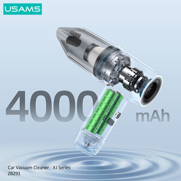 Máy Hút Bụi Dành Cho Ô Tô USAMS ZB291 (6000Pa, 4000mAh, 80dB)