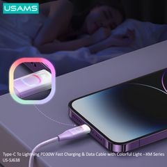 Cáp sạc nhanh USAMS SJ638 Type-C To Lightning PD30W XM Series