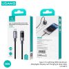 Cáp sạc nhanh USAMS SJ672 Type-C To Lightning 30W Aluminum Alloy Digital Display Sufeng Series