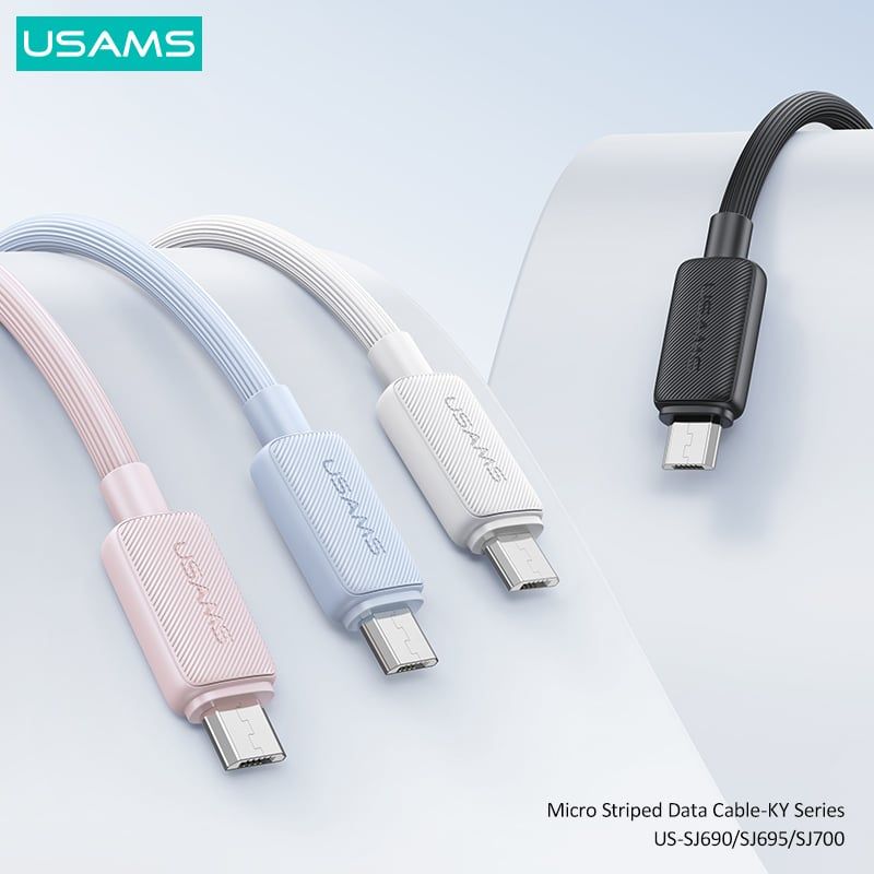 Cáp sạc nhanh USAMS SJ690 Micro Striped KY Series