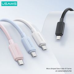 Cáp sạc nhanh USAMS SJ690 Micro Striped KY Series