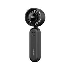Quạt Cầm Tay USAMS ZB352 3W (Intelligent Digital Display, 1200mAh, 5-gear of Wind, 105° Foldable, 10398RPM)