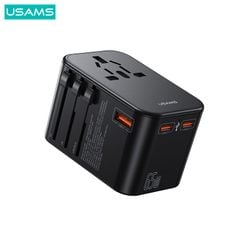 Bộ Sạc Nhanh Du Lịch Đa Năng 2C+U USAMS CC199 T62 GaN 65W (EU/UK/AU/US)