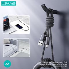 Cáp sạc nhanh USAMS SJ668 Micro 2A Aluminum Alloy Sufeng Series