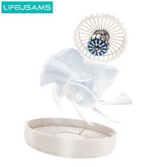 Quạt Cầm Tay USAMS LU02 3.9W (360° Free Rotation, With stand, 7pcs High-speed Spiral Blades, 900mAh, Strong Magnetic Suction, Three Gear Wind)
