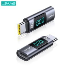 Đầu chuyển C to C USAMS SJ682 AU18 100W Aluminum Alloy Digital Display