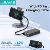 Pin Sạc Dự Phòng Tích Hợp Cáp Dây Rút Type-C USAMS CD224 10000mAh 20W (Digital Display)