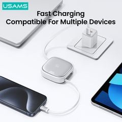 Cáp Sạc Dây Rút Đa Năng USAMS SJ650 U87 60W (Tích Hợp Bộ Đầu chuyển )
